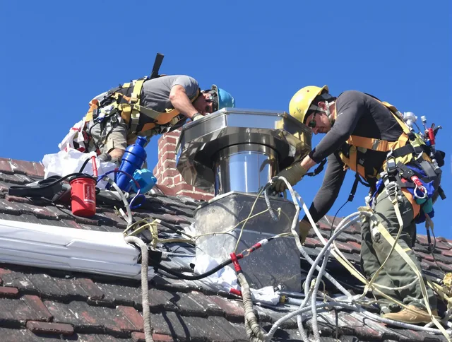 Protective chimney cap installed by Arcadia Chimney Sweep in Arcadia, CA