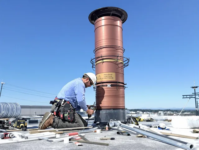 Installed chimney liner by Arcadia Chimney Sweep in Arcadia, CA