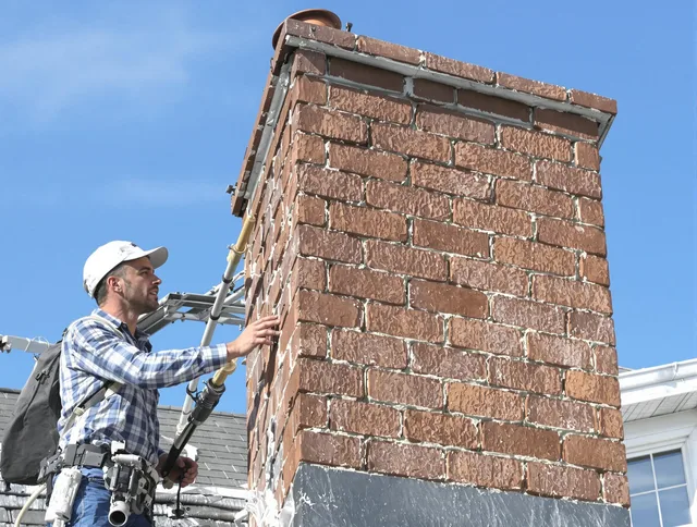 Brickwork for a chimney rebuild by Arcadia Chimney Sweep in Arcadia, CA