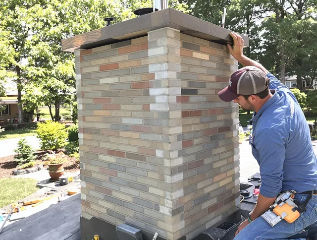 Arcadia Chimney Sweep completing a modern chimney remodel in Arcadia, CA