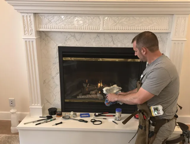 Arcadia Chimney Sweep performing fireplace maintenance in Arcadia, CA